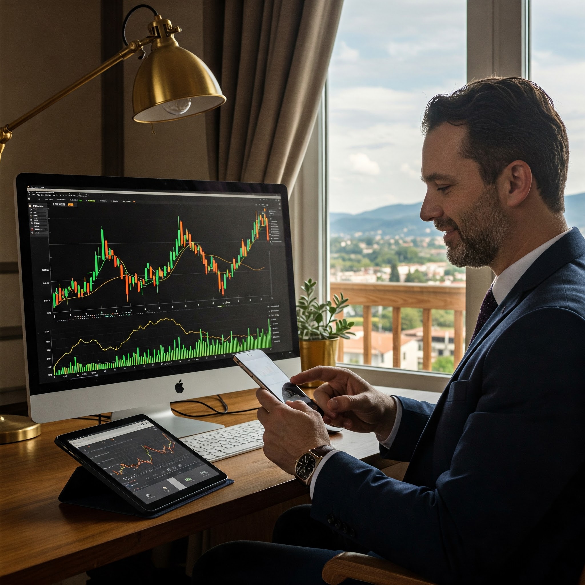 um profissional conectado ao mercado financeiro